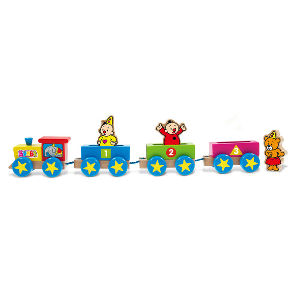 Bumba Houten Trein met Figuren