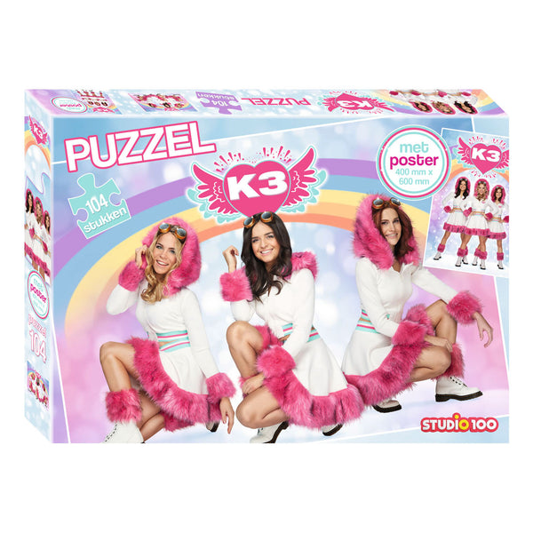 K3 Puzzel met Poster Dromen, 104st.