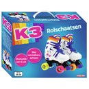 K3 Rolschaatsen Maat 26-29 Wit/Regenboog