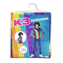 verkleedpak K3 Regenboog polyester blauw mt 116