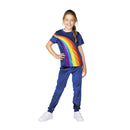 verkleedpak K3 Regenboog polyester blauw mt 116