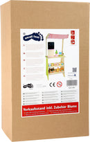 Marktkraam met accessoires Bloem