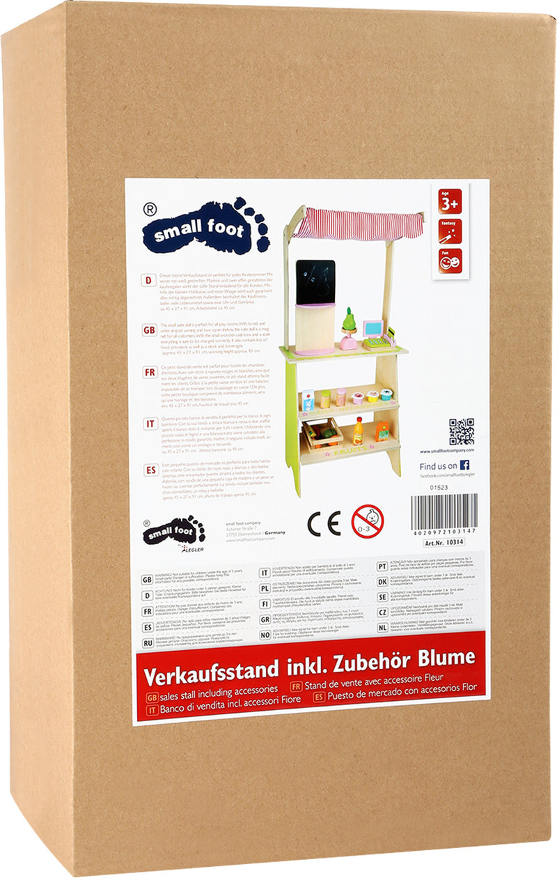 Marktkraam met accessoires Bloem