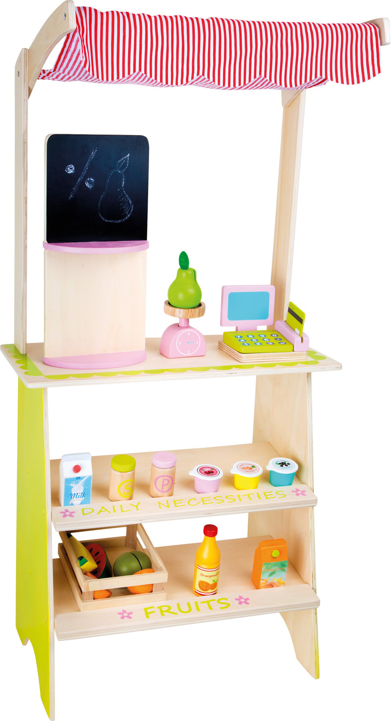 Marktkraam met accessoires Bloem