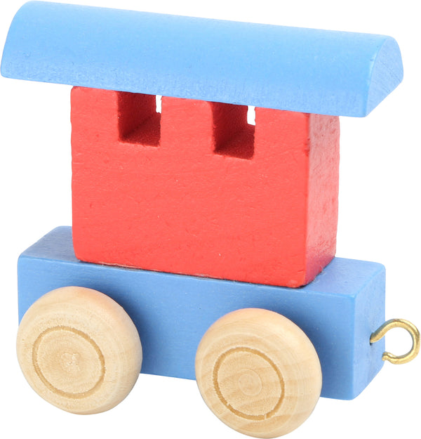 Koets Letter Trein Rood & Blauw