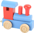 Small Foot - Houten Lettertrein Locomotief Rood/Blauw - 12