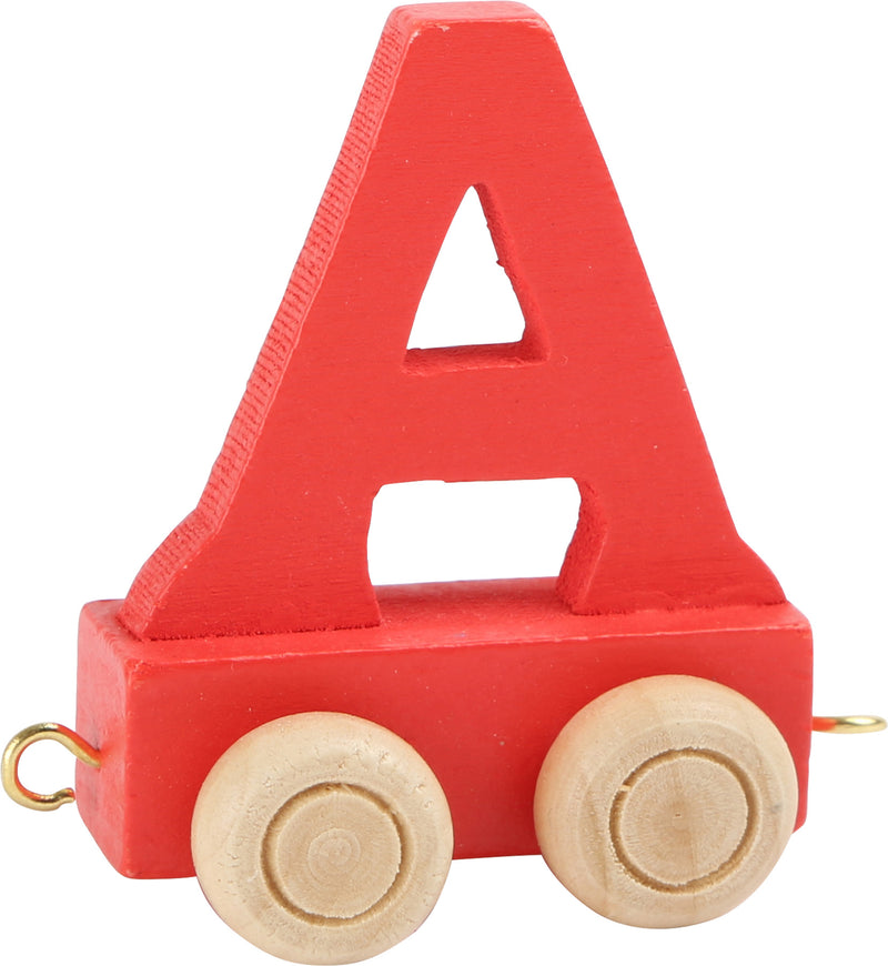 Small Foot - Houten Lettertrein Rood - A - 12 stuks