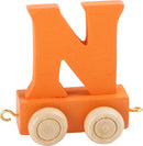 Small Foot - Houten Lettertrein Oranje - N - 12 stuks