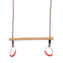 Swingking Trapeze Hout met Ringen, 58cm