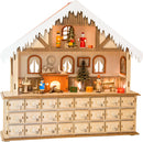 Small Foot - Houten Adventskalender Woonkamer met Lichtjes