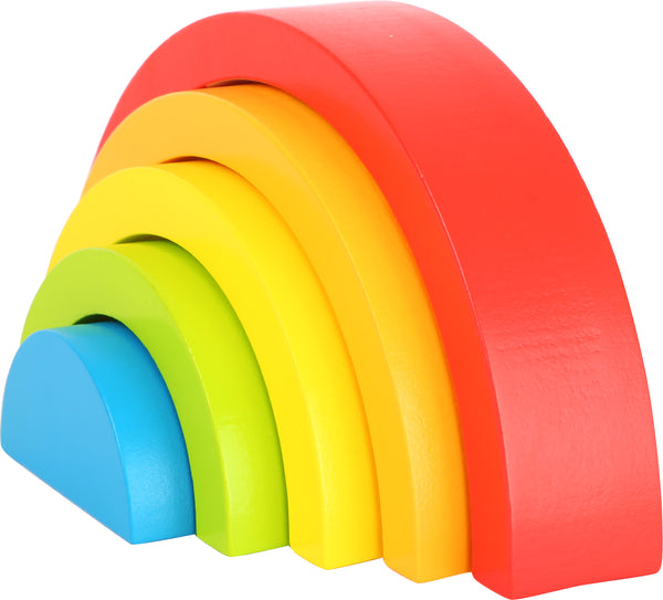 Small Foot - Houten Bouwblokken Regenboog, 5dlg.