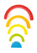 Small Foot - Houten Bouwblokken Regenboog, 5dlg.