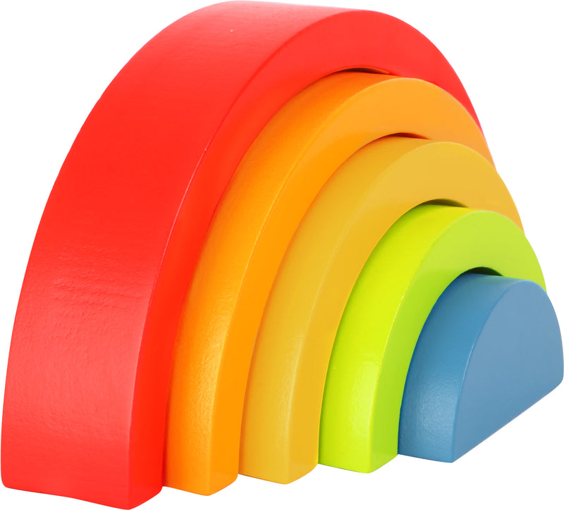 Small Foot - Houten Bouwblokken Regenboog, 5dlg.