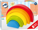 Small Foot - Houten Bouwblokken Regenboog, 5dlg.
