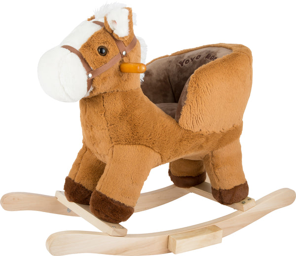 Small Foot - Houten Schommelpaard Bruin met Zitje en Geluid