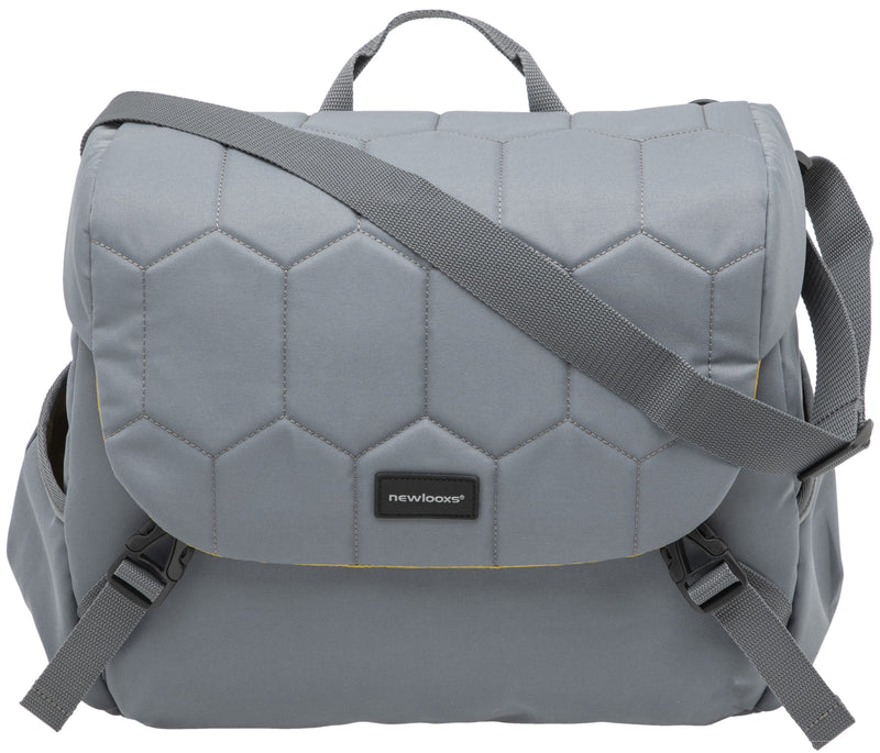 Enkele fietstas New Looxs Mondi Joy Single 18,5 liter 36 x 16 x 32 cm - quilted grey