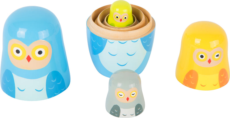 Small Foot - Houten Matroesjka Poppen Uilen Familie