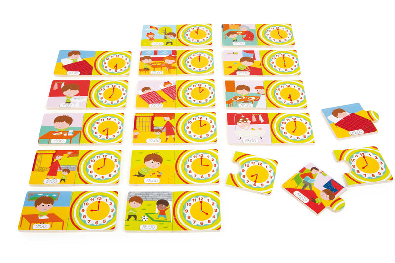 Telling Time Leren Puzzel