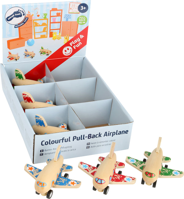 Small Foot - Houten Pull-back Vliegtuig, per stuk