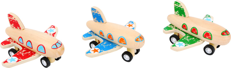 Small Foot - Houten Pull-back Vliegtuig, per stuk