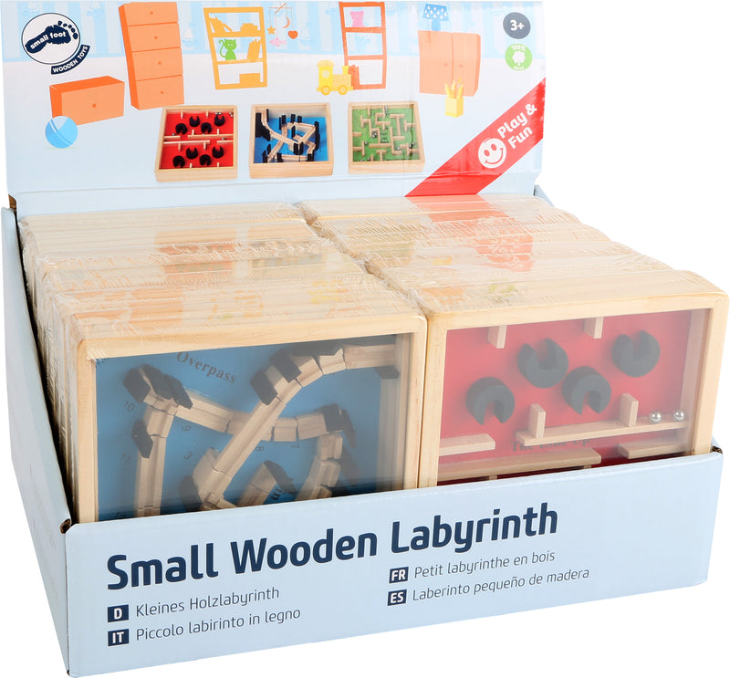Klein houten Labyrint Display