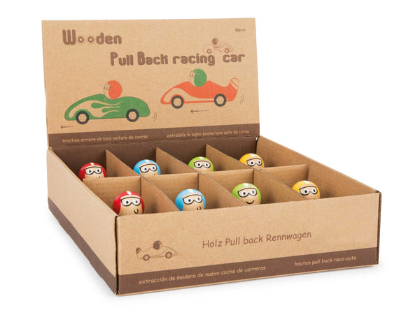 Kleurrijke Pull-Back Raceauto Display