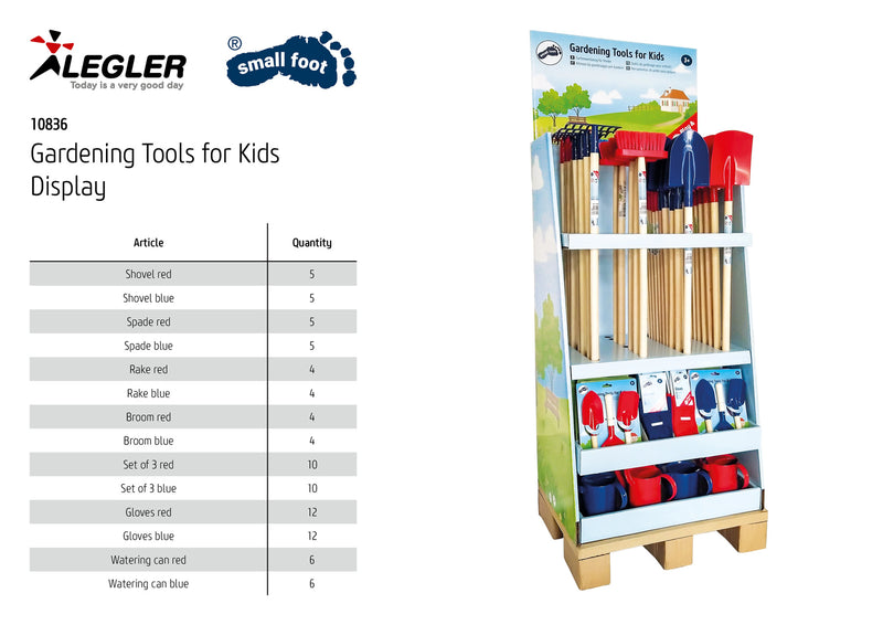 Tuingereedschap voor kinderen Display