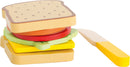 Small Foot - Houten Speeleten Sandwich met Bestek, 7dlg.