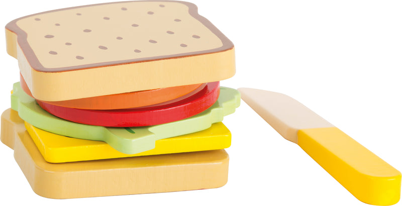 Small Foot - Houten Speeleten Sandwich met Bestek, 7dlg.