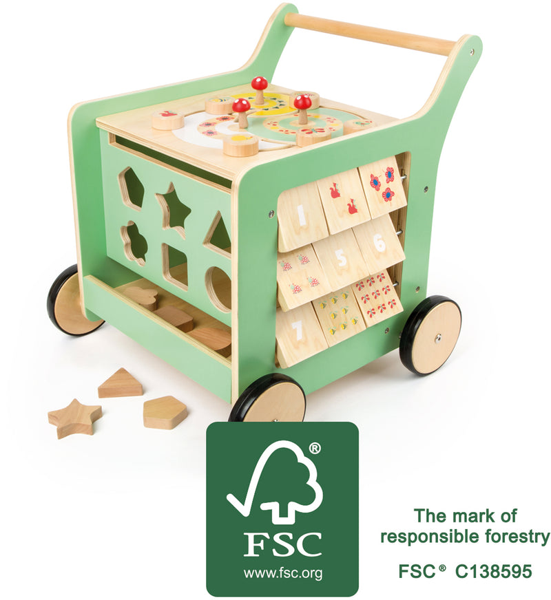 Small Foot - Houten Baby Walker Loopwagen Activiteitencentrum