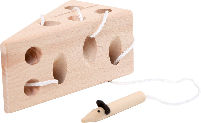 Small Foot  -  Kaas en Muis Houten Rijgspel