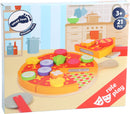Small Foot - Houten Snij- en Speeleten Pizza Set, 21dlg.