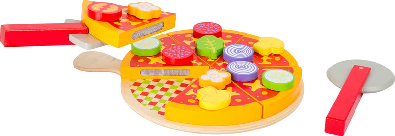 Small Foot - Houten Snij- en Speeleten Pizza Set, 21dlg.