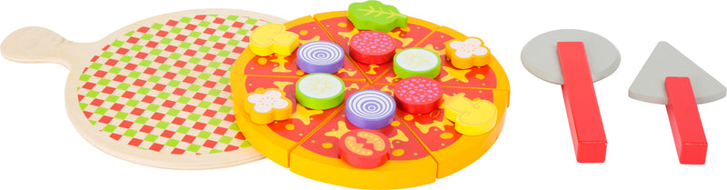 Small Foot - Houten Snij- en Speeleten Pizza Set, 21dlg.