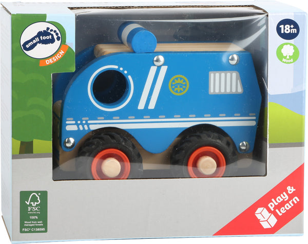 Small Foot - Houten Politieauto Blauw