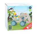 Small Foot - Houten Duwfiguur Olifant met Motoriekspiraal
