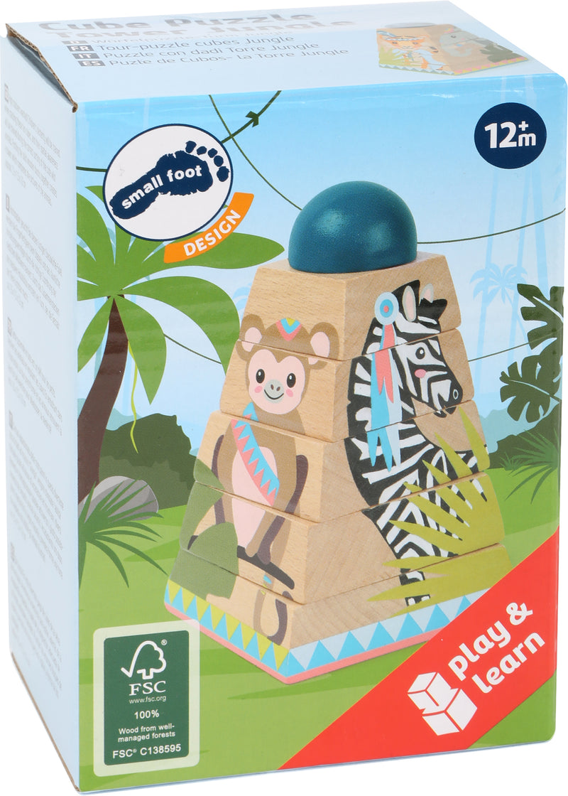 Small Foot - Houten Stapeltoren Jungle, 6dlg.