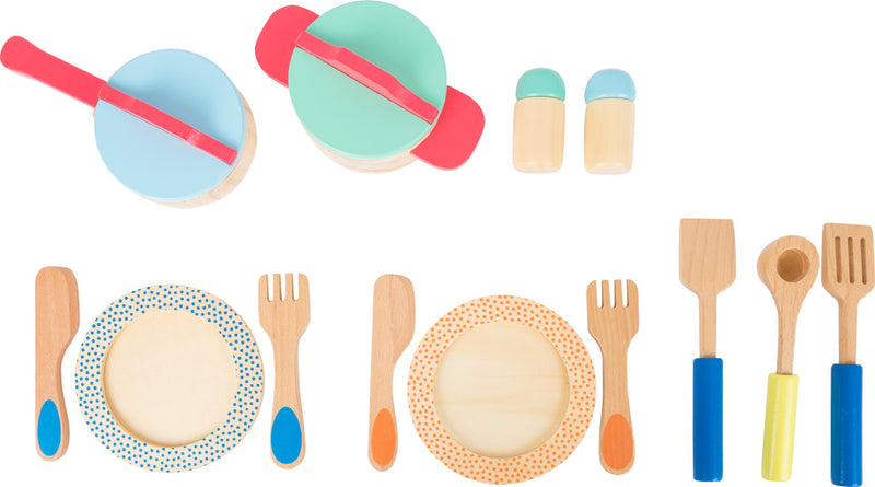 Small Foot - Houten Kookgerij en Servies Set, 15dlg.