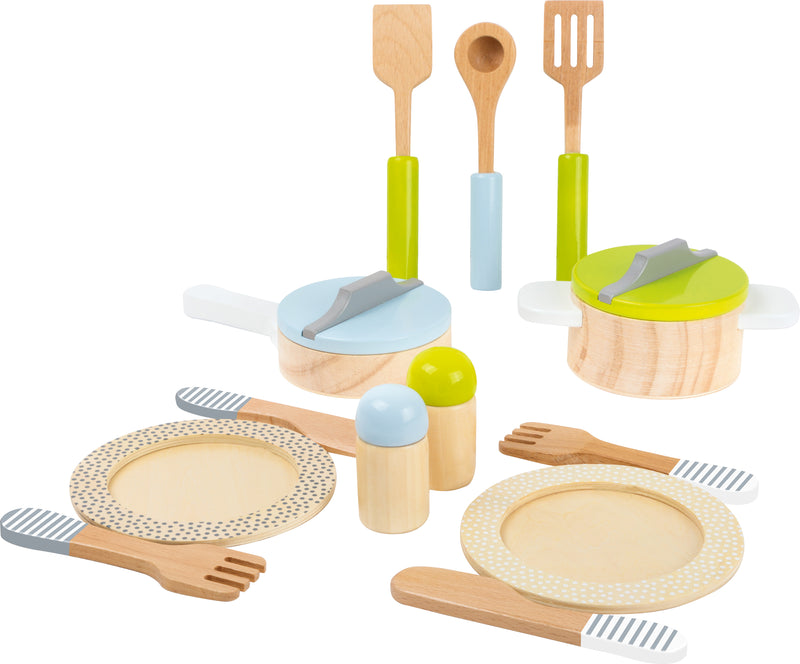 Small Foot - Houten Kookgerij en Servies Set, 15dlg.