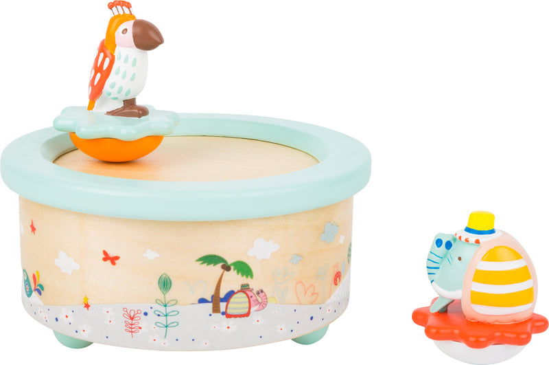 Small Foot - Houten Muziekdoos Papegaai en Olifant