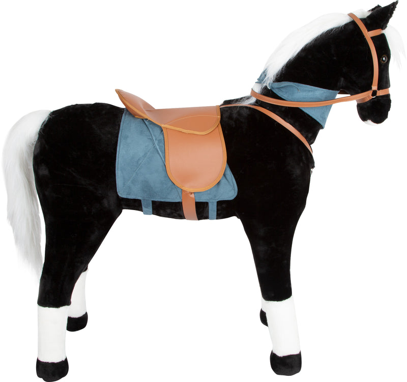 Paard XL met geluid, zwart
