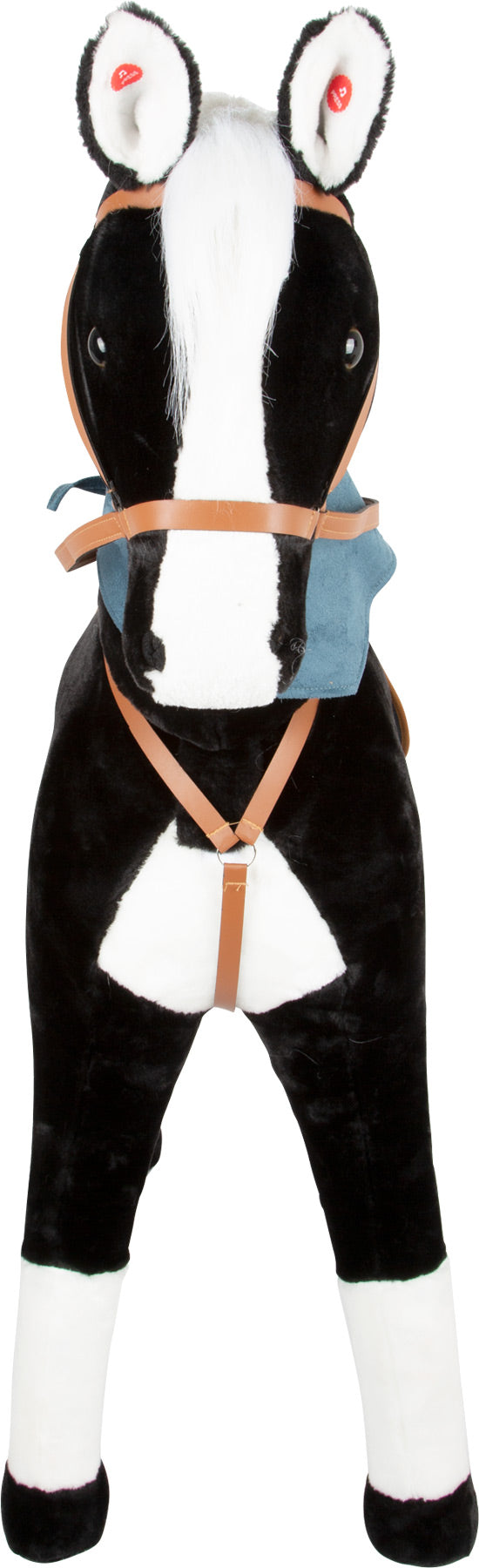 Paard XL met geluid, zwart