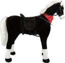 Paard XL met geluid, zwart