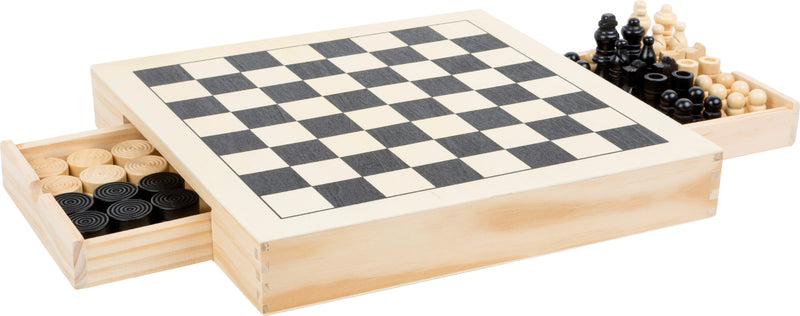 Small Foot - Spellendoos 3in1 Schaken Dammen Molenspel