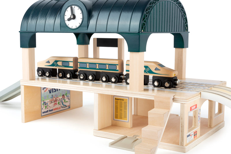 Treinstation met toebehoren