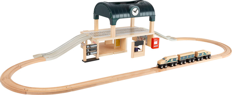 Treinstation met toebehoren