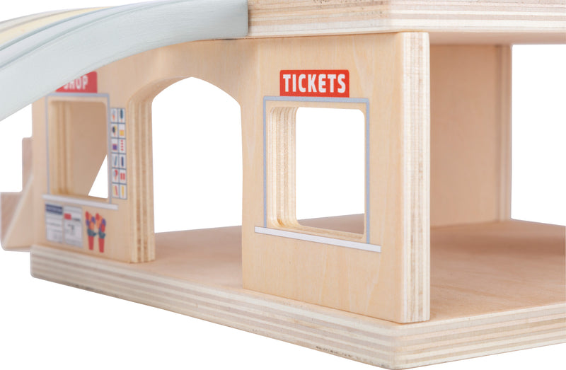 Treinstation met toebehoren