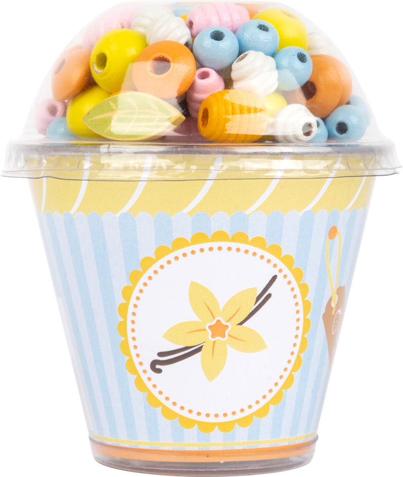 Display houten rijgkralen Cupcake, "Candy"