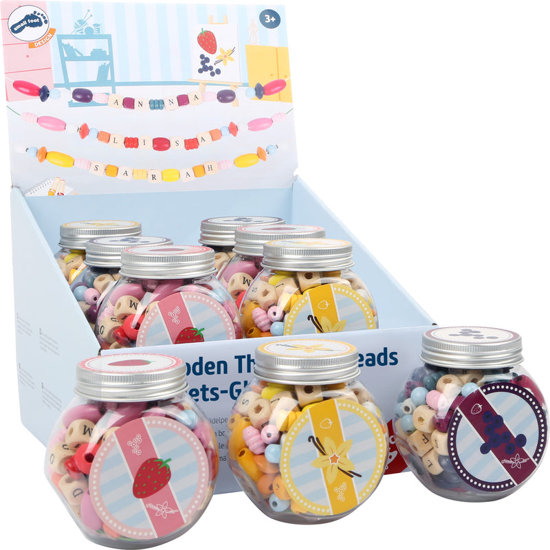 Display houten rijgkralen Snoeppot, "Candy"