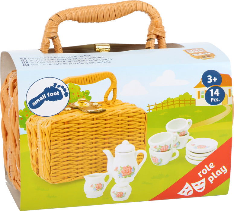 Small Foot - Koffie en Theeservies Porselein in Koffer, 14dlg.